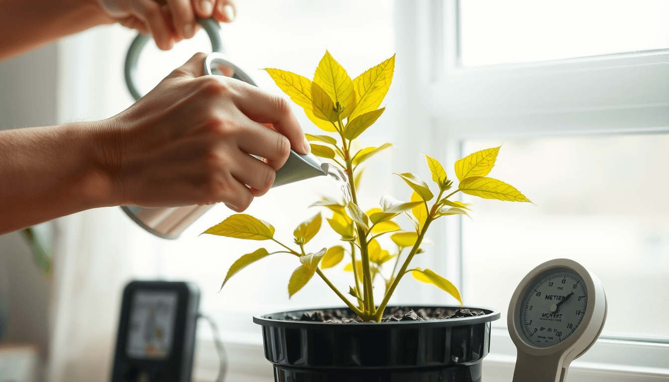 黃葉植物照護FAQ_恢復期水分_施肥3大要點與光照調整