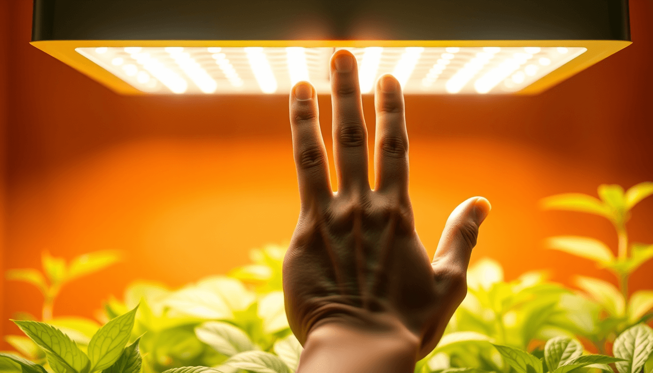 免儀器實戰_用手掌_影子判斷植物燈強度_距離_時間是否到位