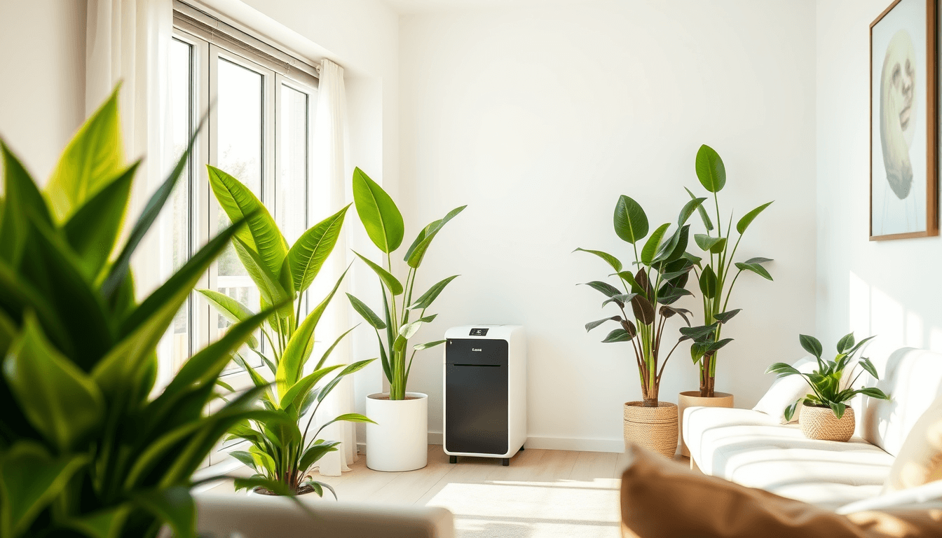 室內空氣管理整合術_植物搭配清淨機_HEPA濾網壽命延長20