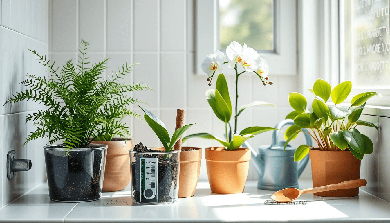 浴室植物澆水法則_濕度計判斷_掌握蕨類_蘭花黃金比例