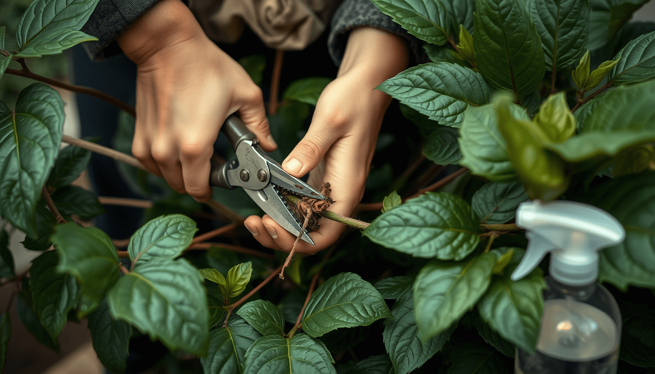 觀葉植物蟲害防治_辣椒水_酒精清潔_嚴重時判斷_截肢_時機