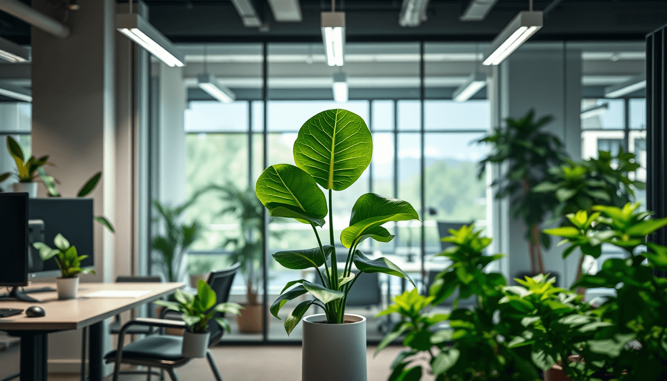 辦公室植物處方箋_工位降甲醛70_休息區效率提升10